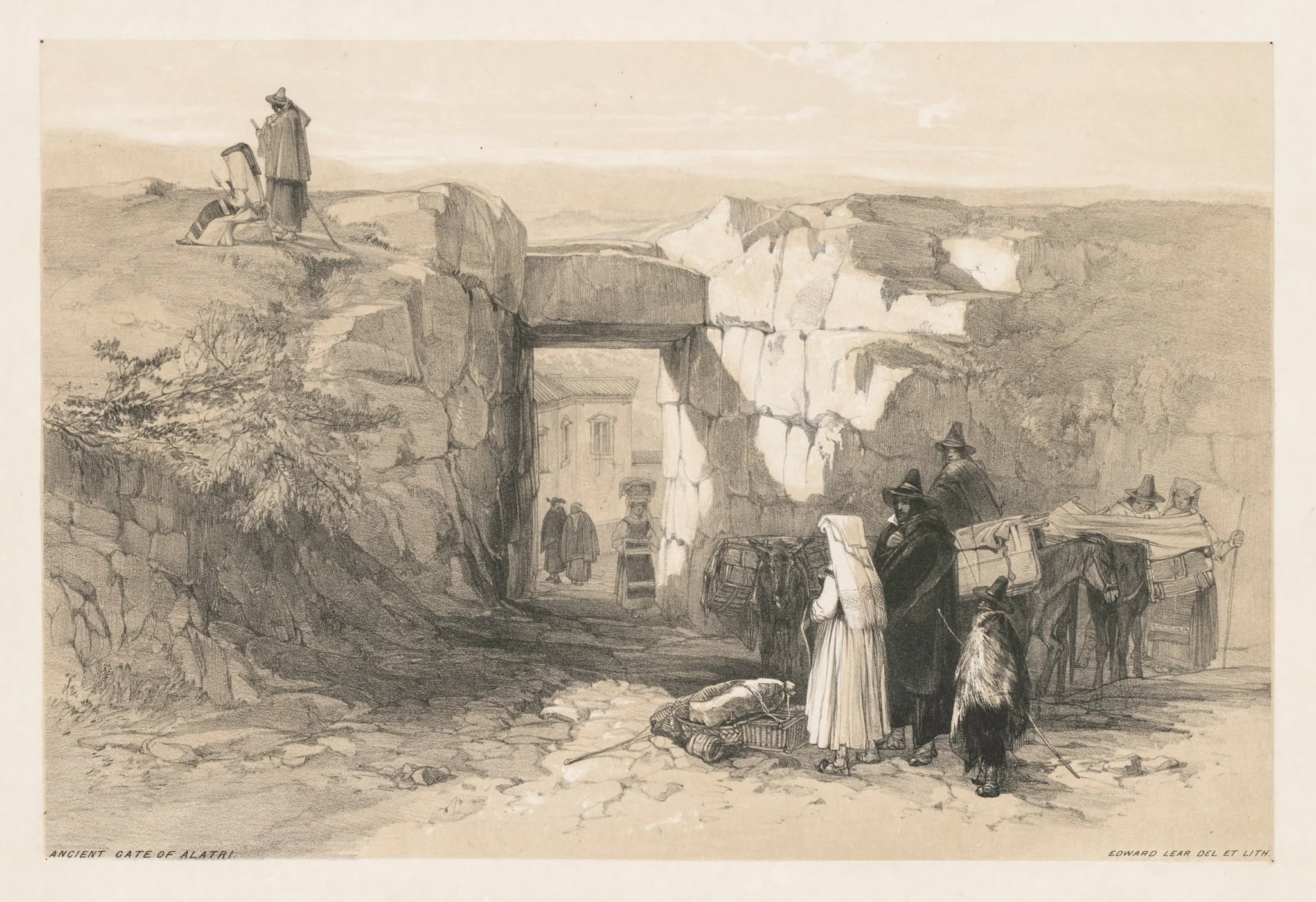 Views of Rome and Its Environs: Ancient Gate of Alatri, detail