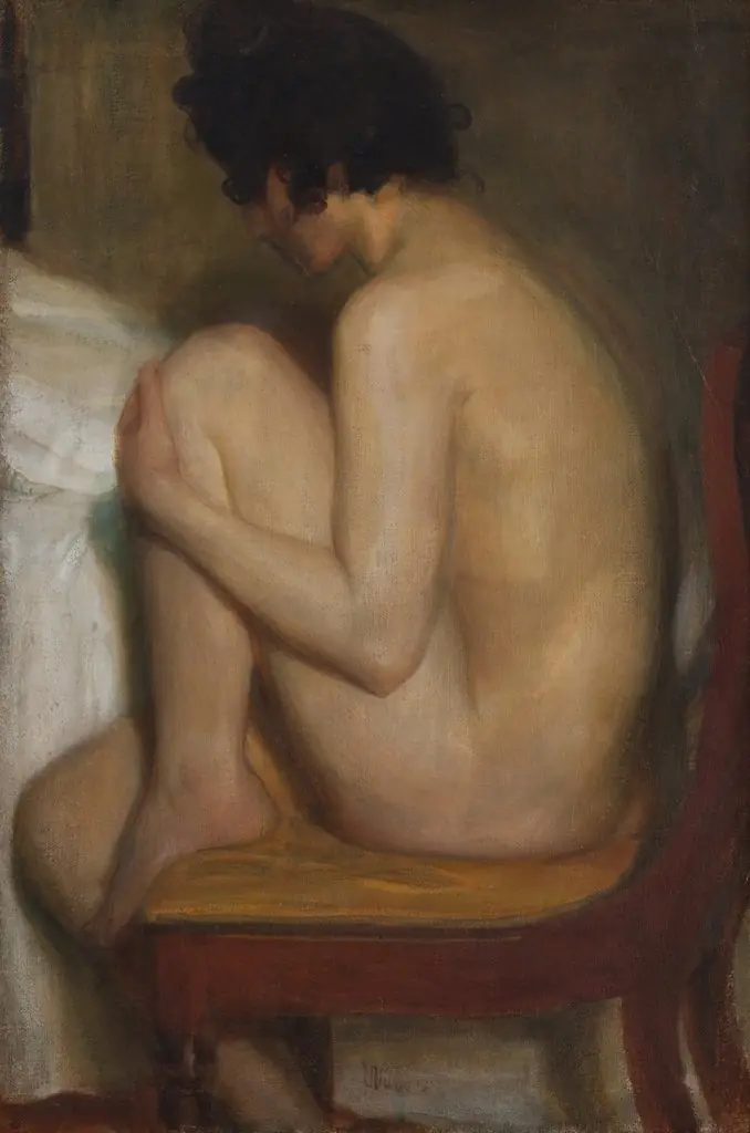 The Model, by Wojciech Weiss, oil, 1901