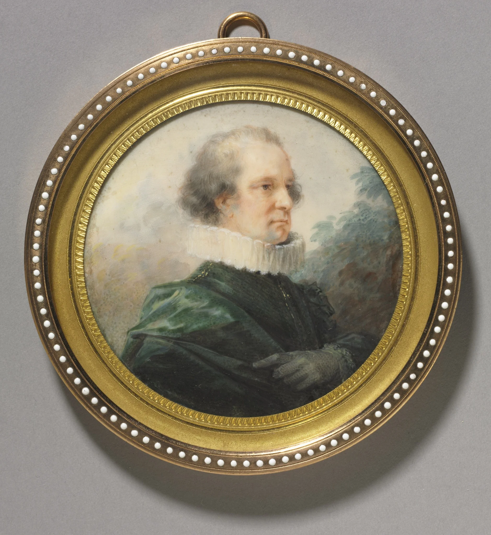 Portrait of a Man with a White Ruff, detail