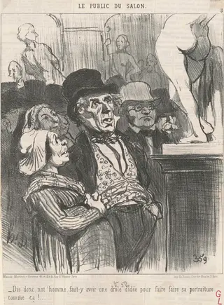 Dis donc, not'homme, faut-y ..., by Honoré Daumier, ink, 1852