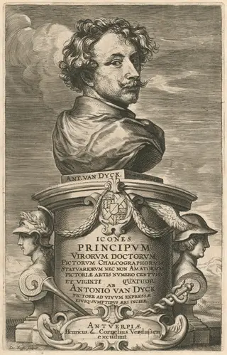 Self-Portrait, by Anthony van Dyck, ink, 1634