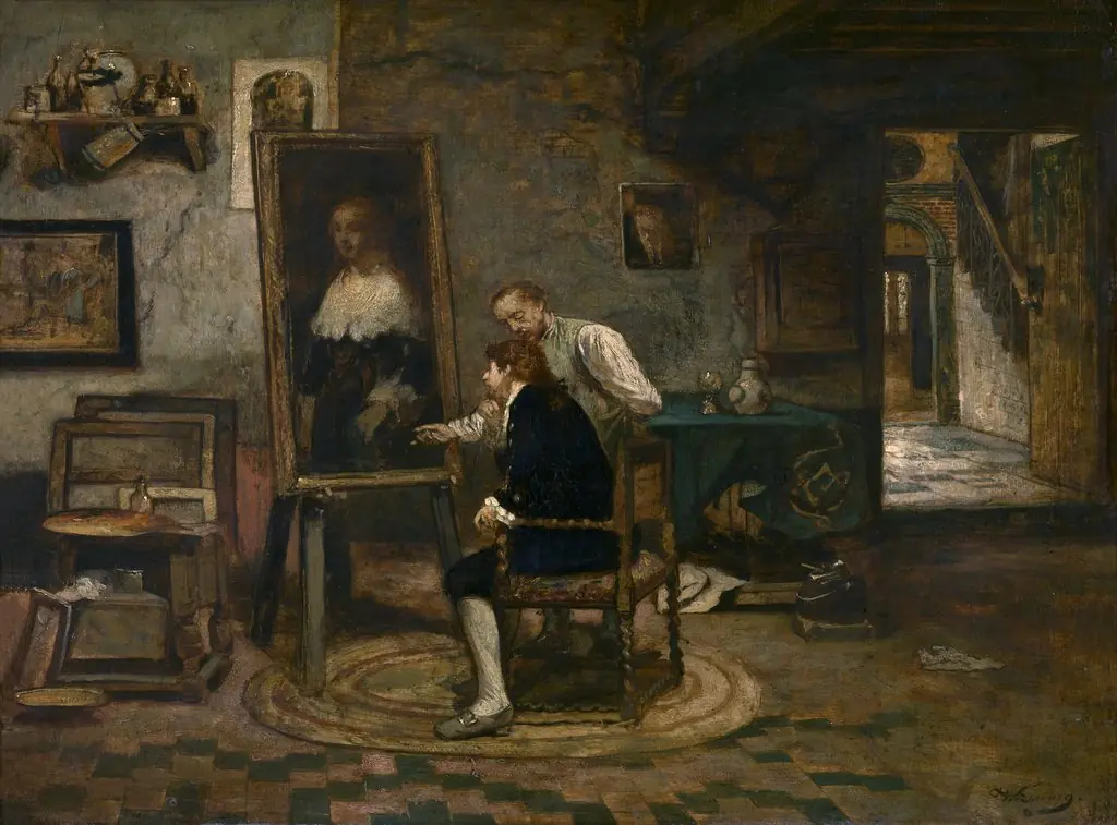 The Beautiful Portrait, by Willem Linnig the Elder, oil, 1862