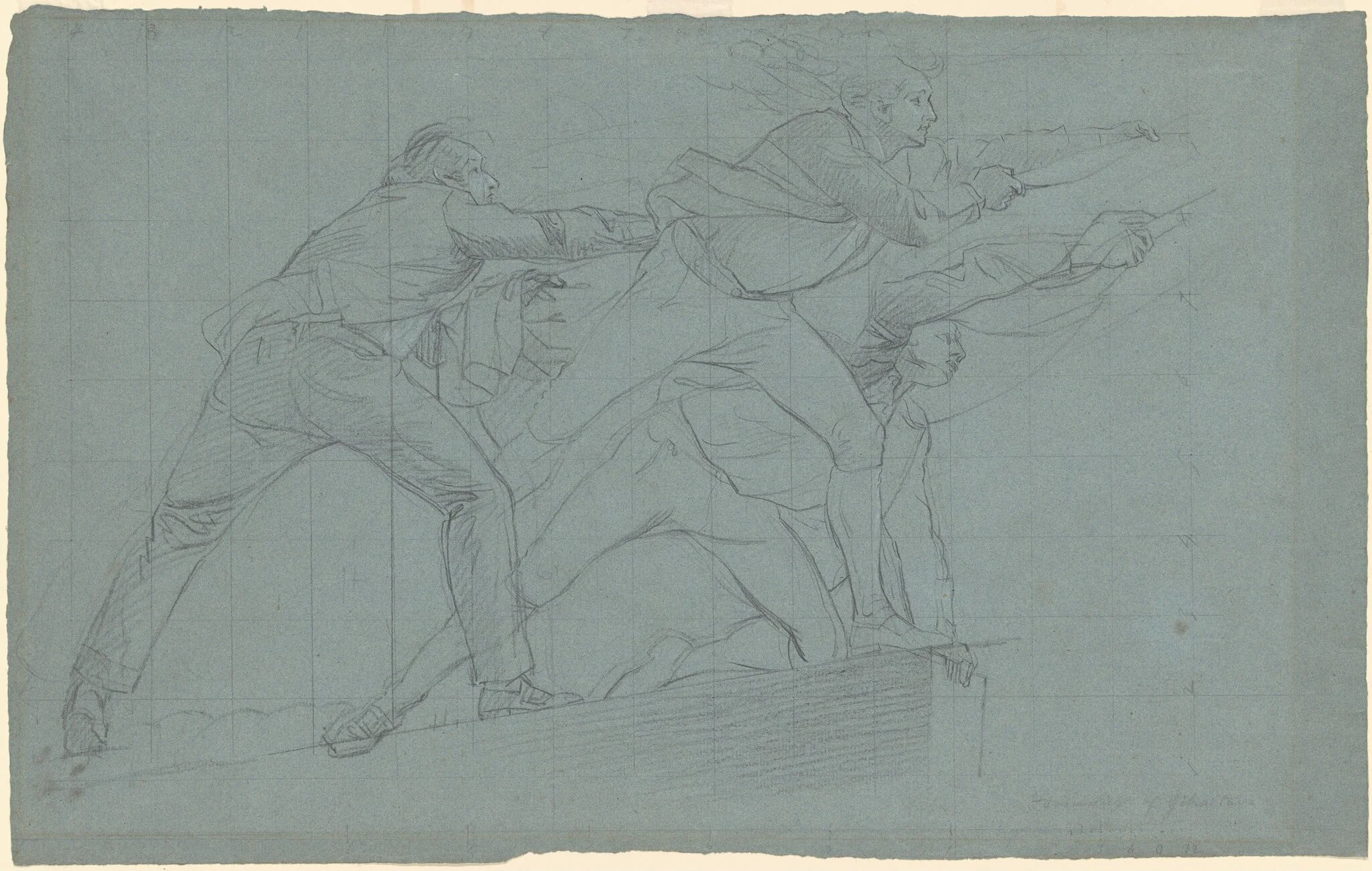 Study for "The Defeat of the Floating Batteries at Gibraltar", detail