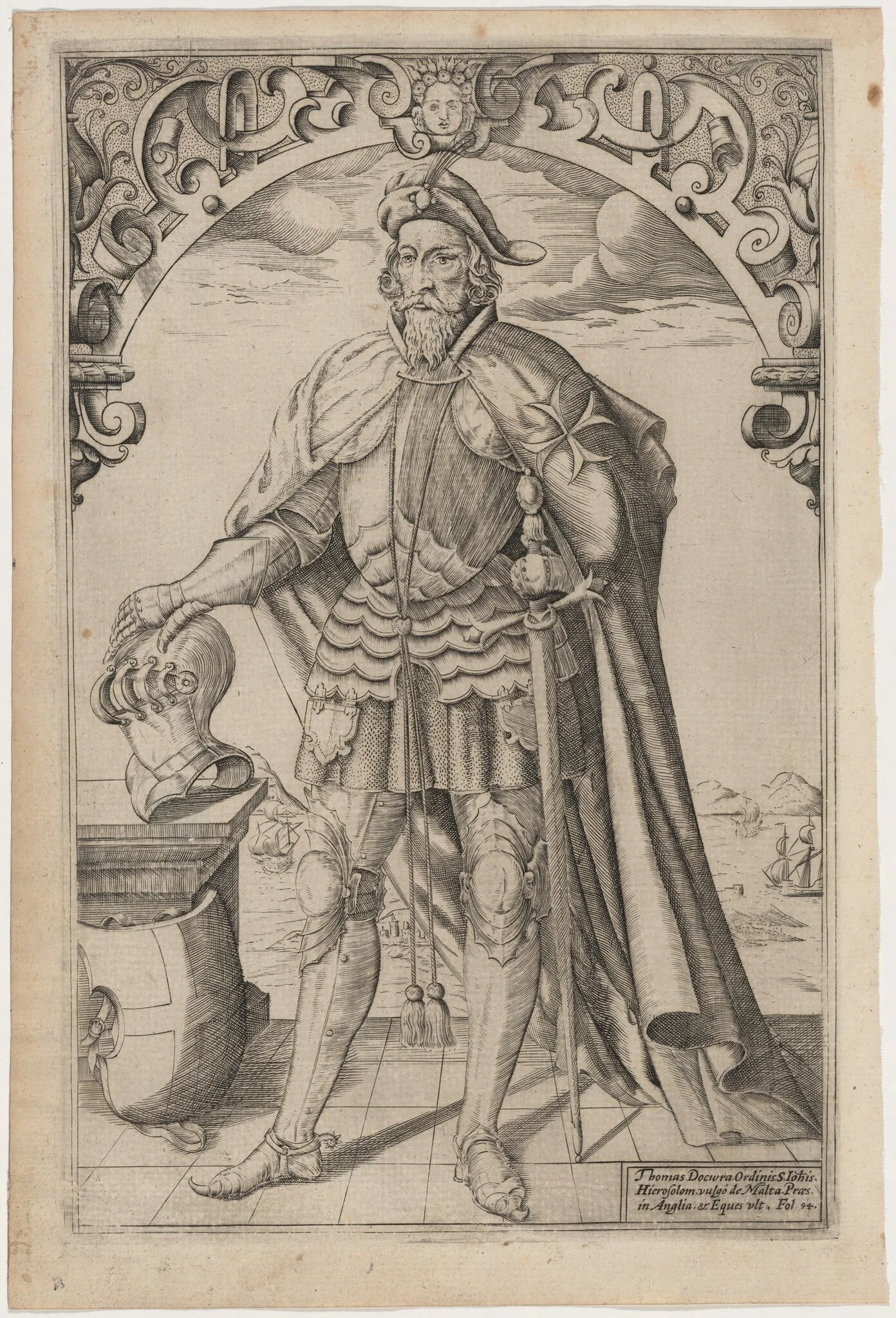Sir Thomas Docwra, Knight of Malta, detail