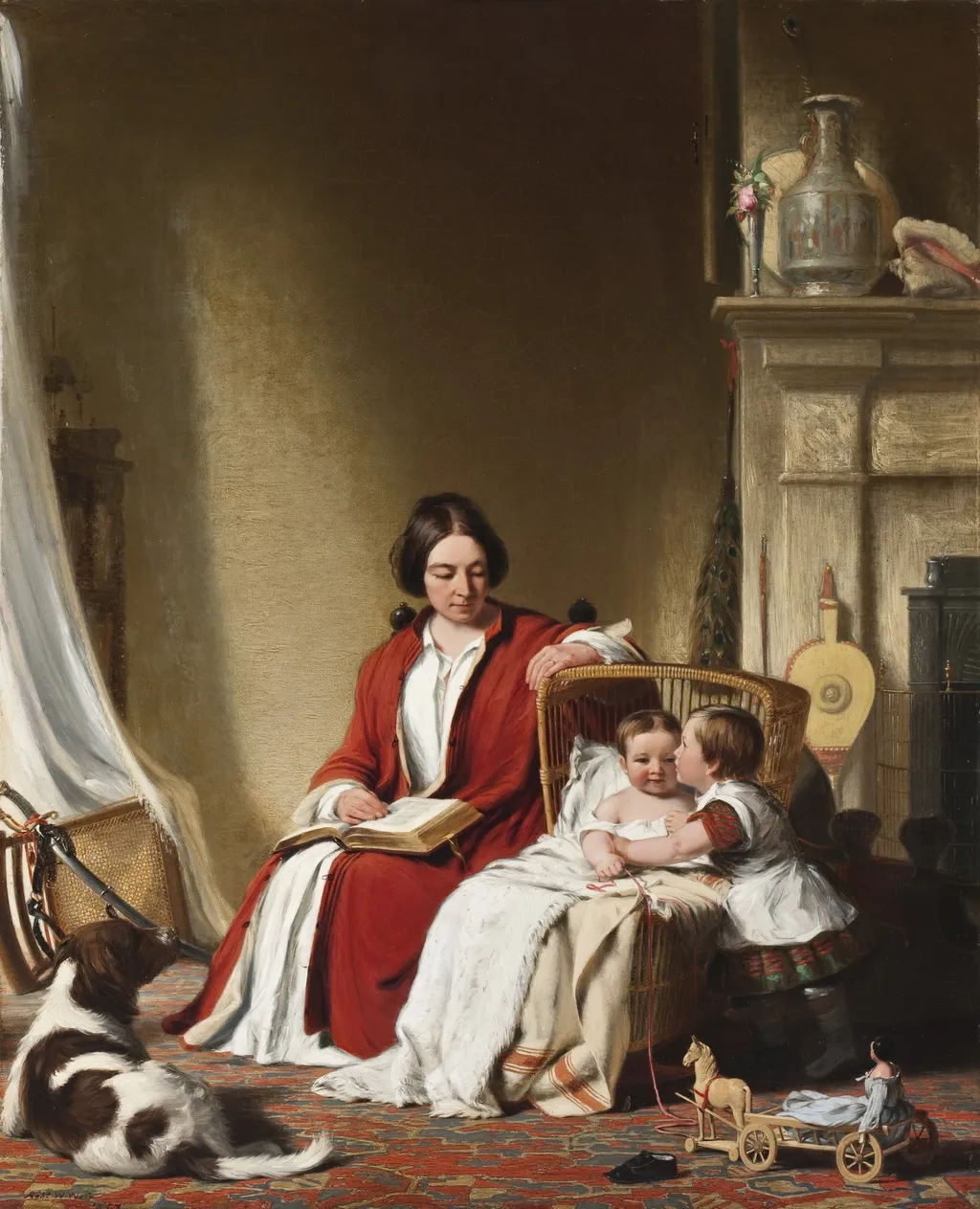 Mrs. Bradford Ripley Alden and her Children, by Robert Walter Weir, oil, 1852
