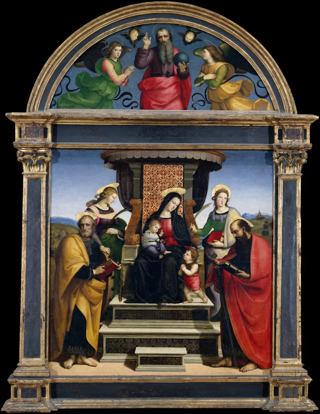 Madonna and Child Enthroned with Saints, by Raphael, unspecified, 1504