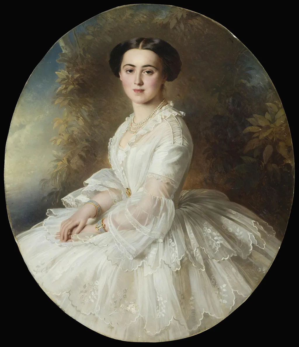 Portrait of Grand Duchess Olga Feodorovna, by Richard Lauchert, oil, 1857
