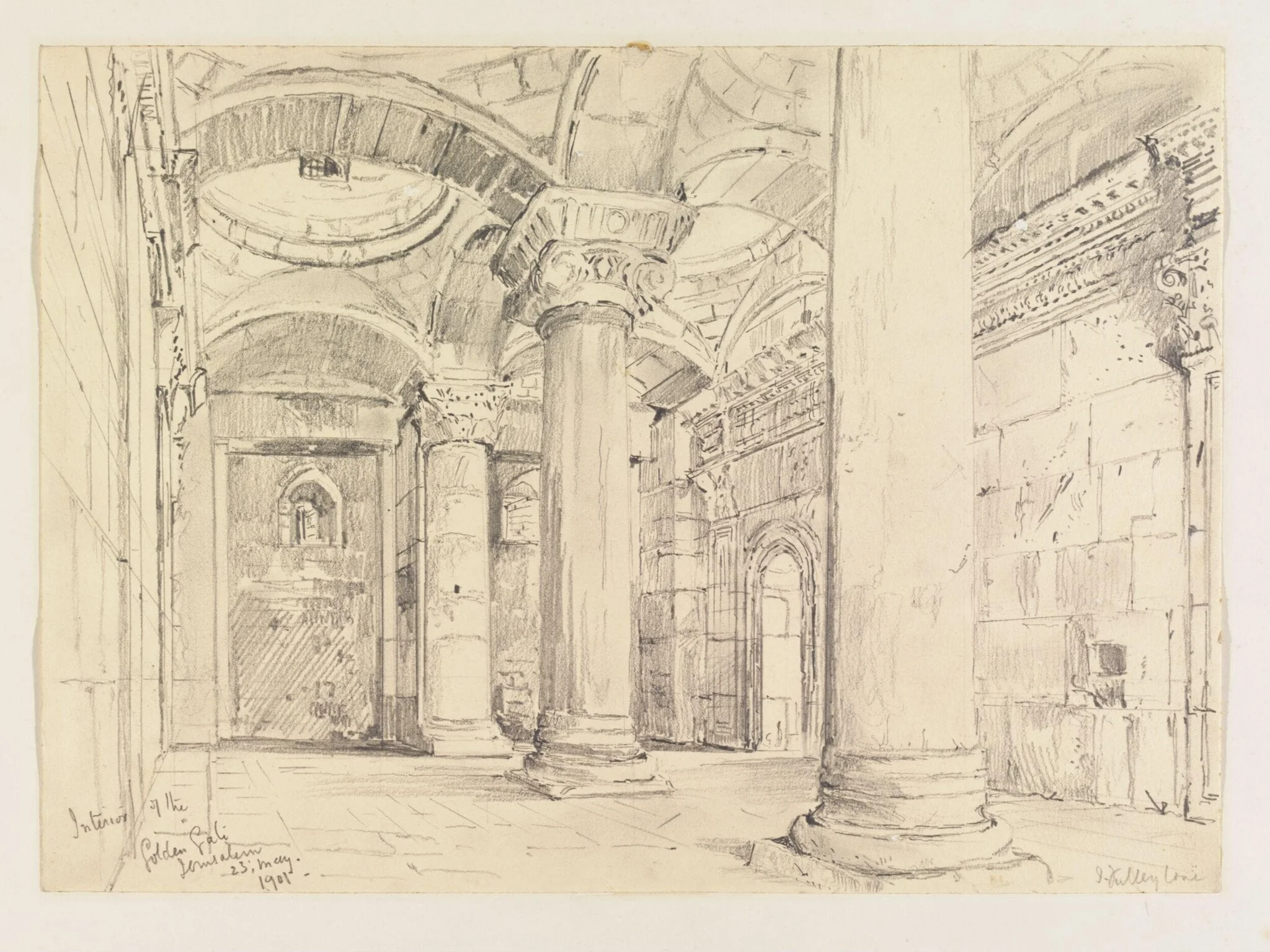 Interior of the Golden Gate Jerusalem, detail