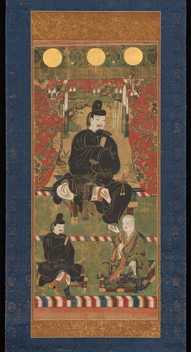 藤原鎌足像|Fujiwara no Kamatari as a Shinto Deity, detail