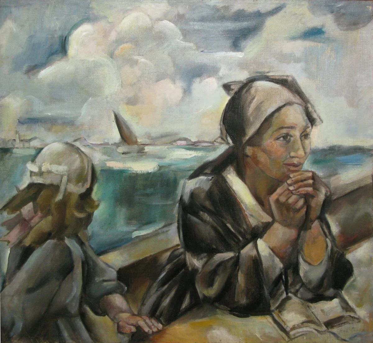 La malul mării, detail