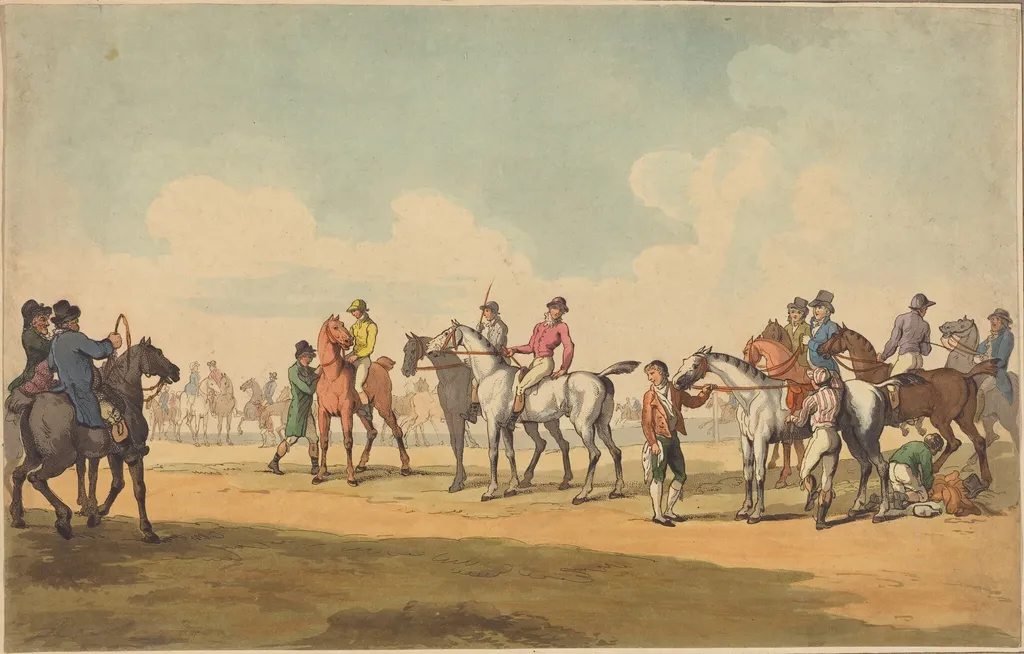 The Course, by Thomas Rowlandson, ink, 1789