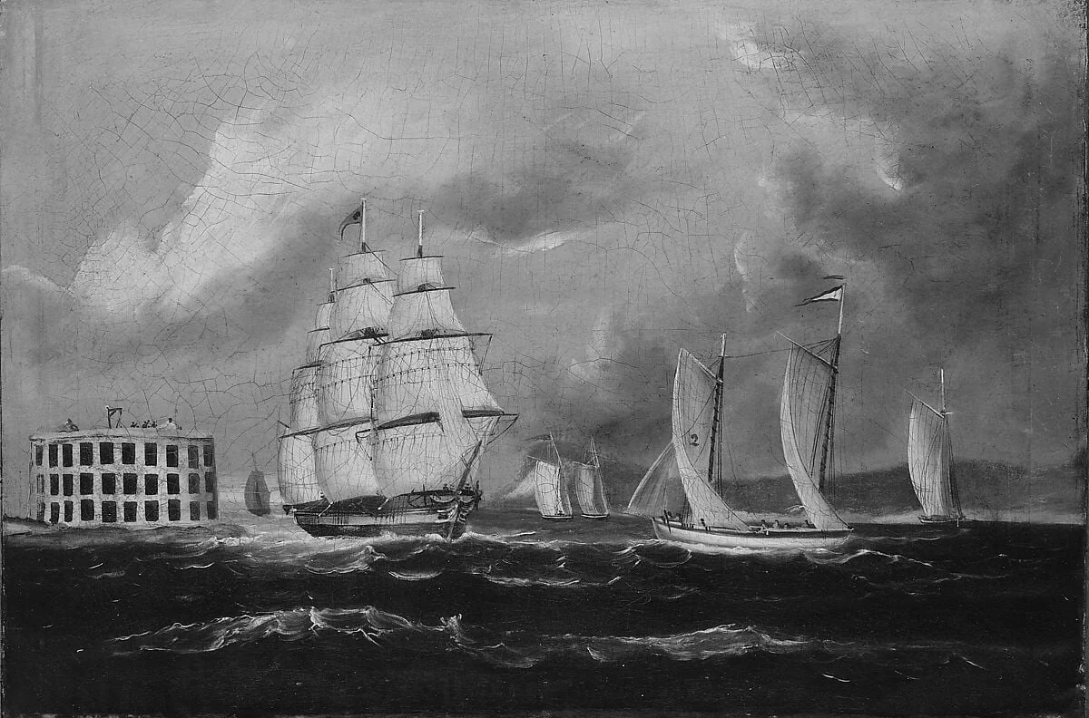 Bay and Harbor from near Fort Castle William, detail
