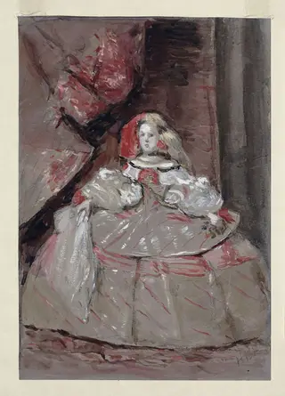 The Infanta Margarita, by Hercules Brabazon Brabazon, watercolor, 1848