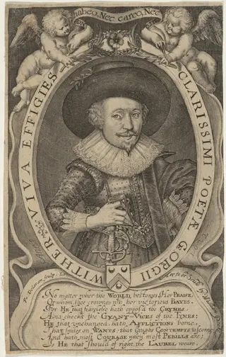 Georgii Wither (George Wither), by Francis Delaram, ink, 1608