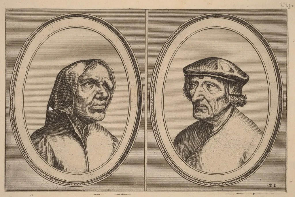 "Trijn Bulle-bacx" and "Voorsichtighe Oenne", by Lucas van Doetechum, ink, 1564