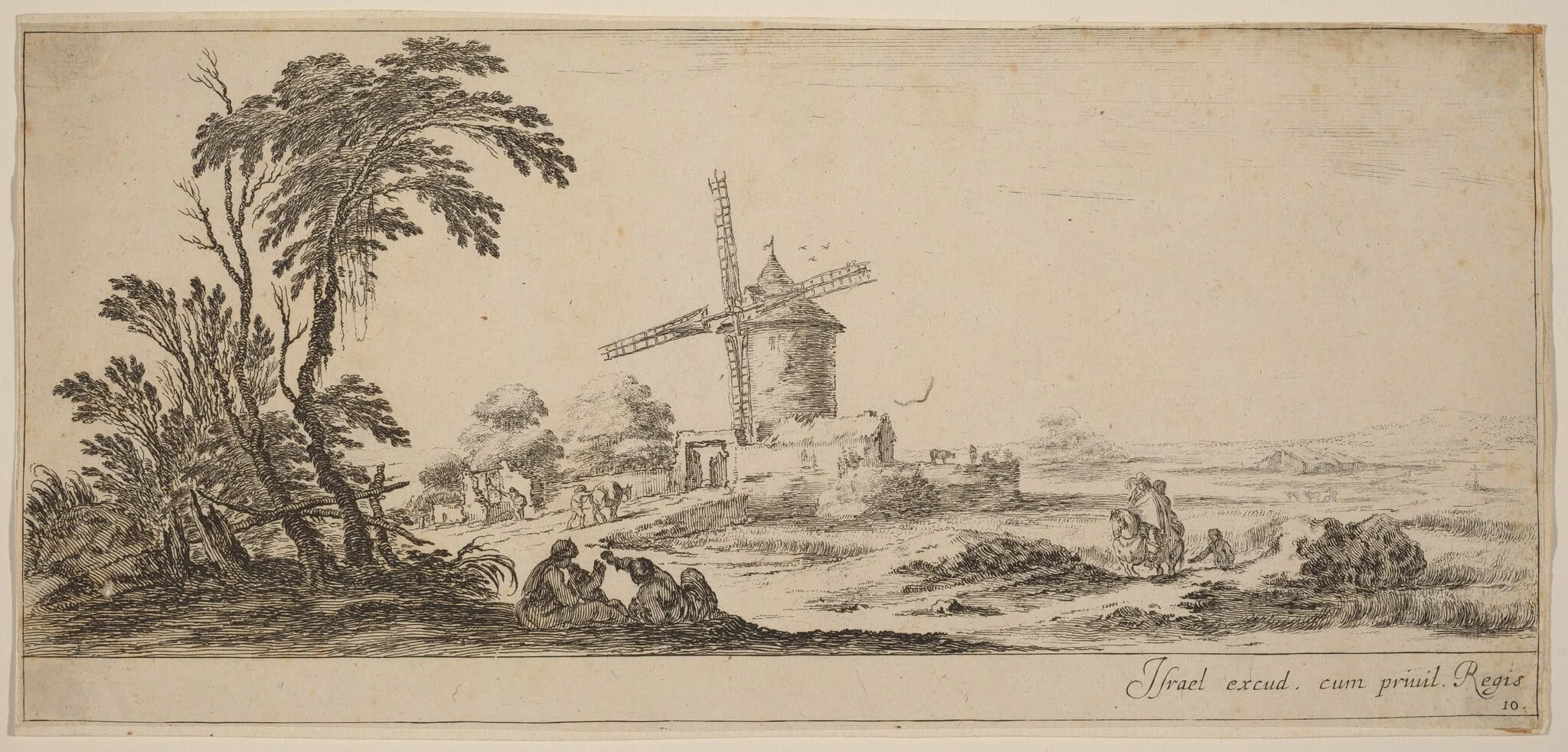 Landscape with Windmill, detail