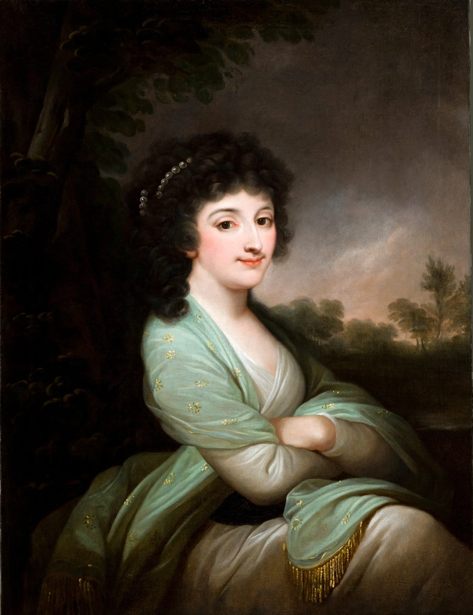 Portrait of Izabela Ogińska née Lasocka, detail