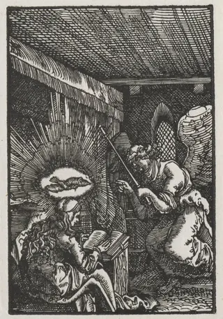 The Fall and Redemption of Man:  The Annunciation, by Albrecht Altdorfer, 1513