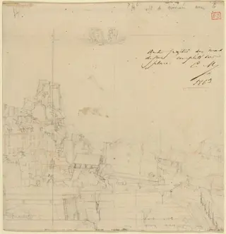 College Henri IV, by Charles Meryon, graphite