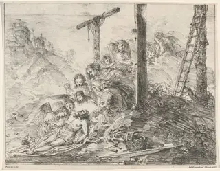 The Deposition, by Giuseppe Bernardino Bison, ink, 1827