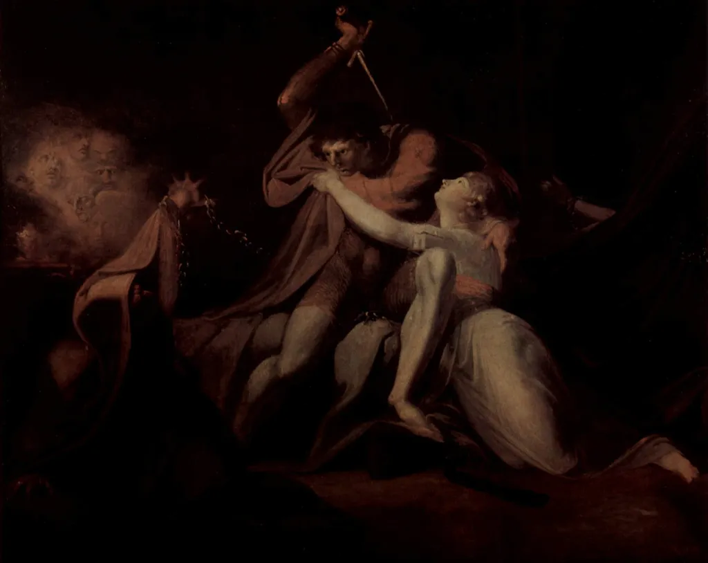 Parcival befreit Belisane von den Zaubereien des Urma, by Henry Fuseli, oil, 1792