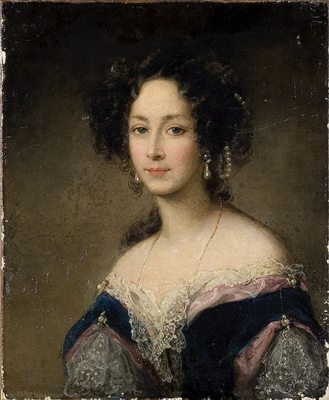 Portrait of Princess Zinaida Yusupova (1809/10-1893)(?), detail