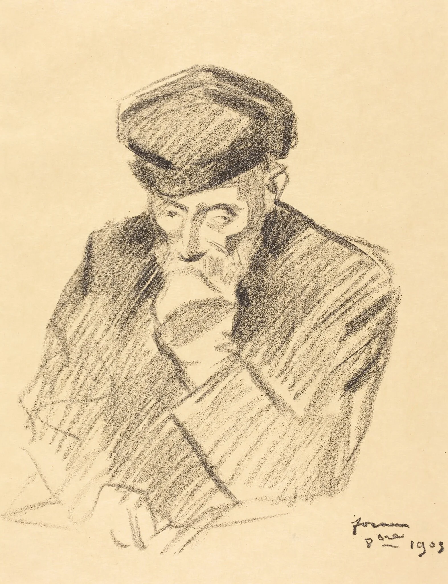 Portrait de Renoir (4e planche) (Portrait of Renoir) (fourth plate), detail