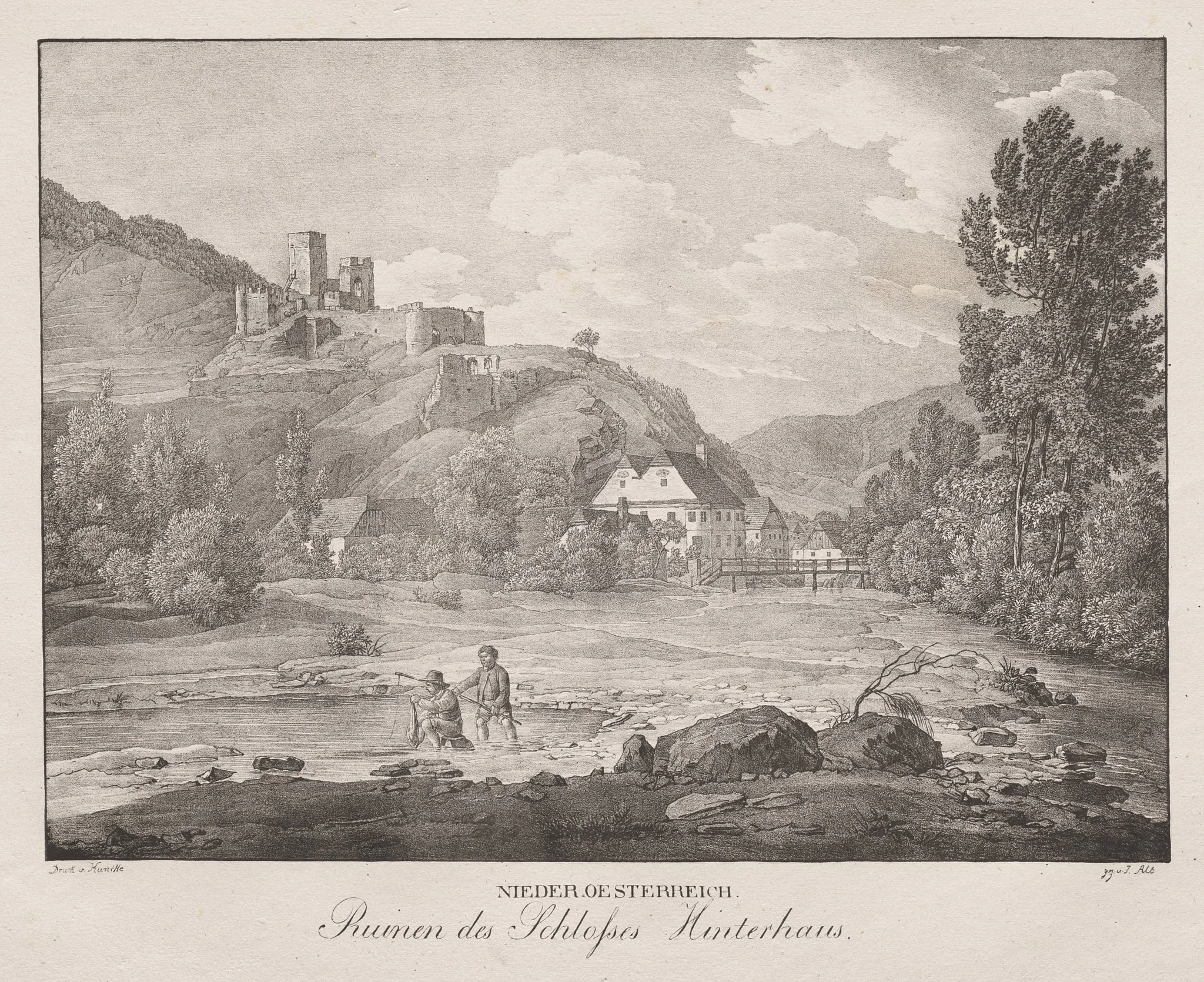 Nieder-oesterreich, Ruinen des Schlosses Hinterhaus, detail