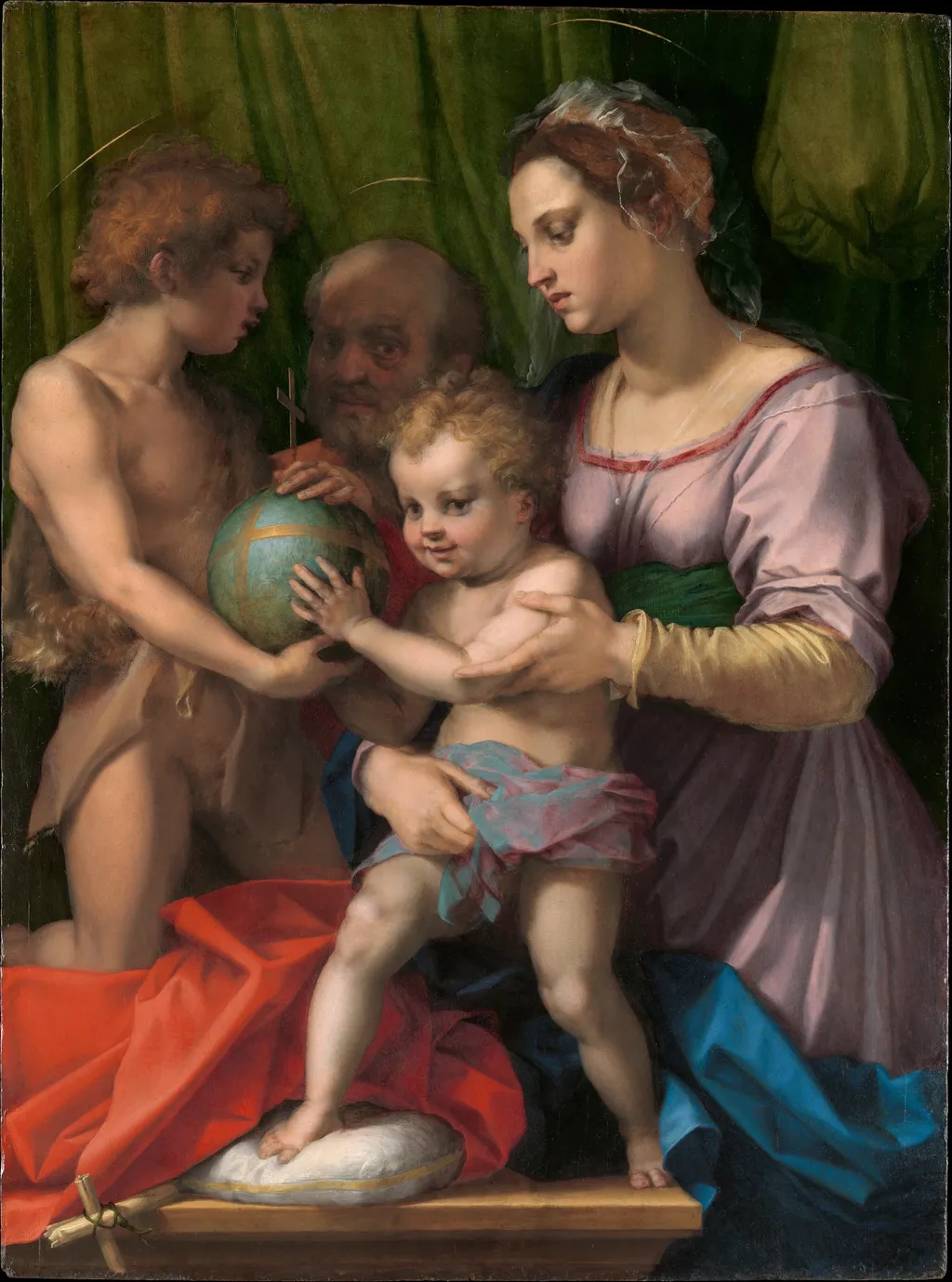 The Holy Family with the Young Saint John the Baptist, by Andrea del Sarto, oil, 1529