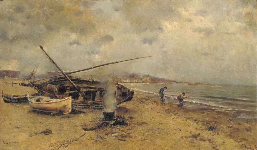 Sitges Study, by Joan Roig Soler, oil, 1898