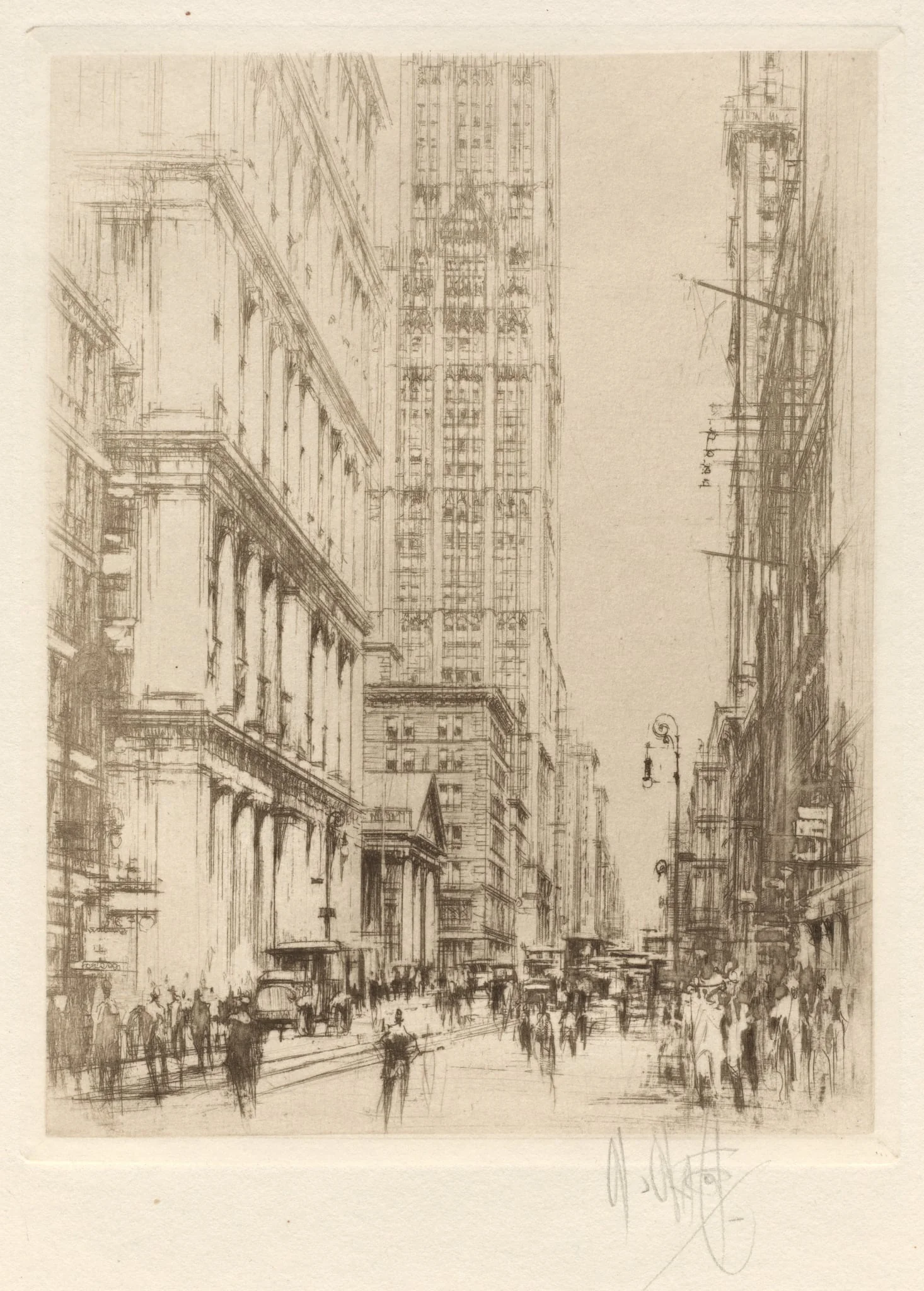 Lower Broadway, Down-Town New York, detail
