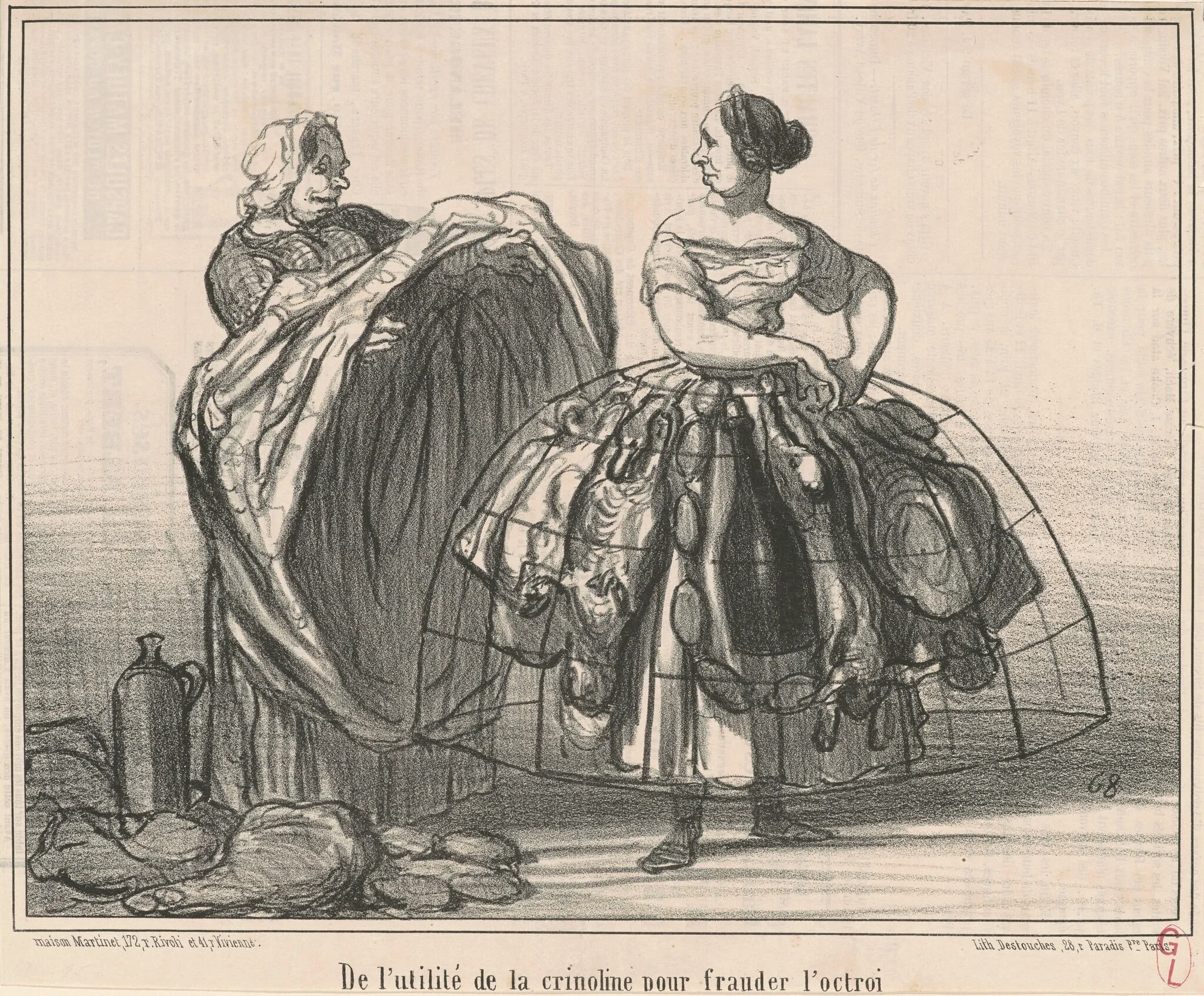 De l'utilité de la crinoline pour frauder l'octroi, detail