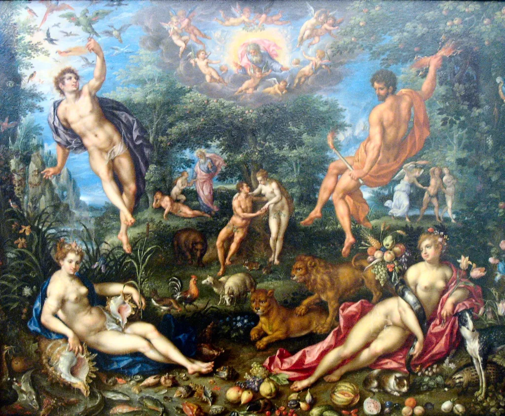 Paradise with the Four Elements, by Denis van Alsloot, copper, 1608