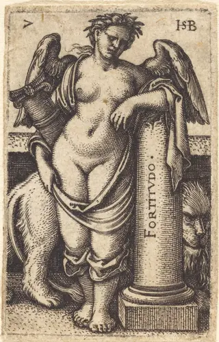 Fortitudo (Fortitude), by Sebald Beham, ink, 1539