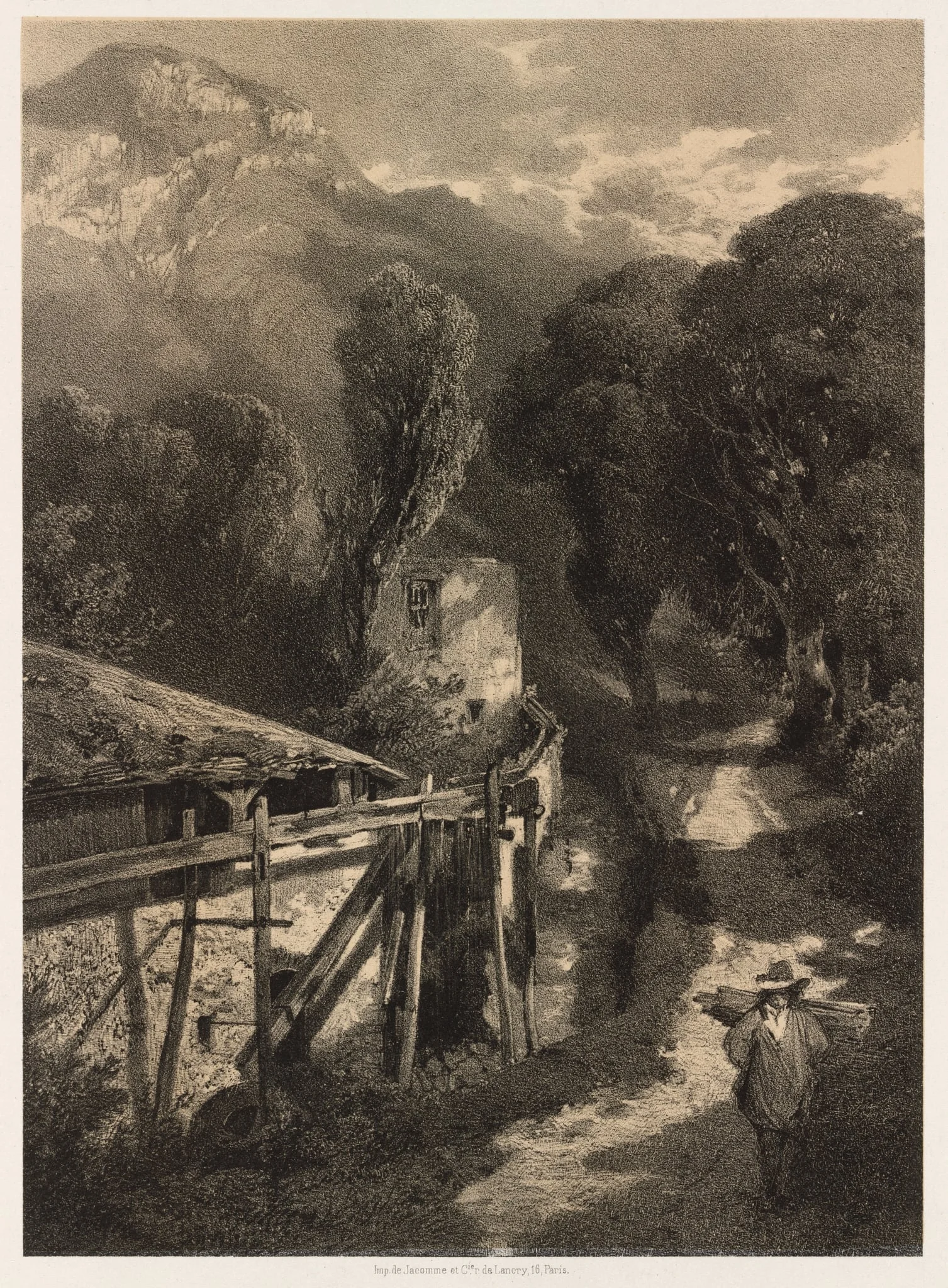 The Simplon Road, Meillerie, France, detail
