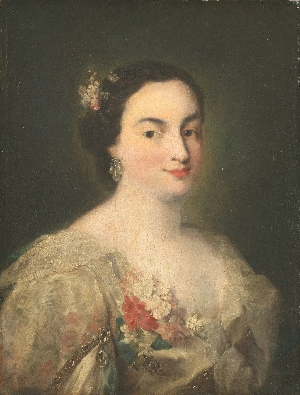 Portrait of a Young Woman, by Alessandro Longhi, oil, 1760