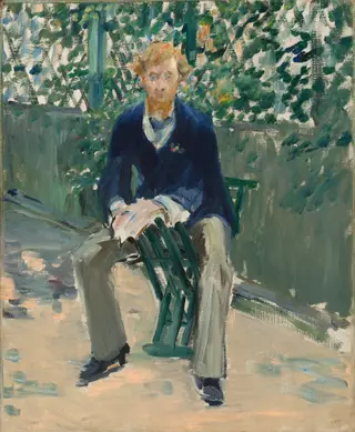 George Moore in the Artist's Garden, by Édouard Manet, oil, 1879