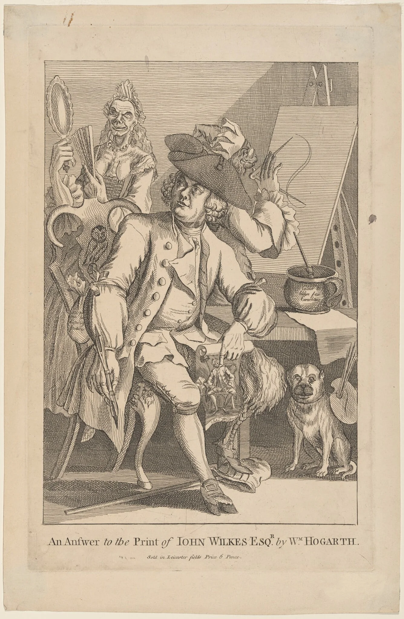 An Answer to the Print of John Wilkes Esq. by Wm. Hogarth, detail
