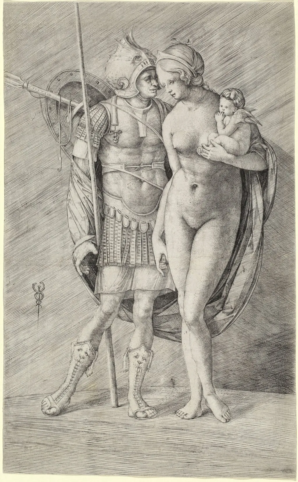 Mars and Venus, by Jacopo de' Barbari, ink, 1512