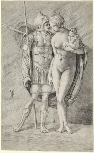 Mars and Venus, by Jacopo de' Barbari, ink, 1512