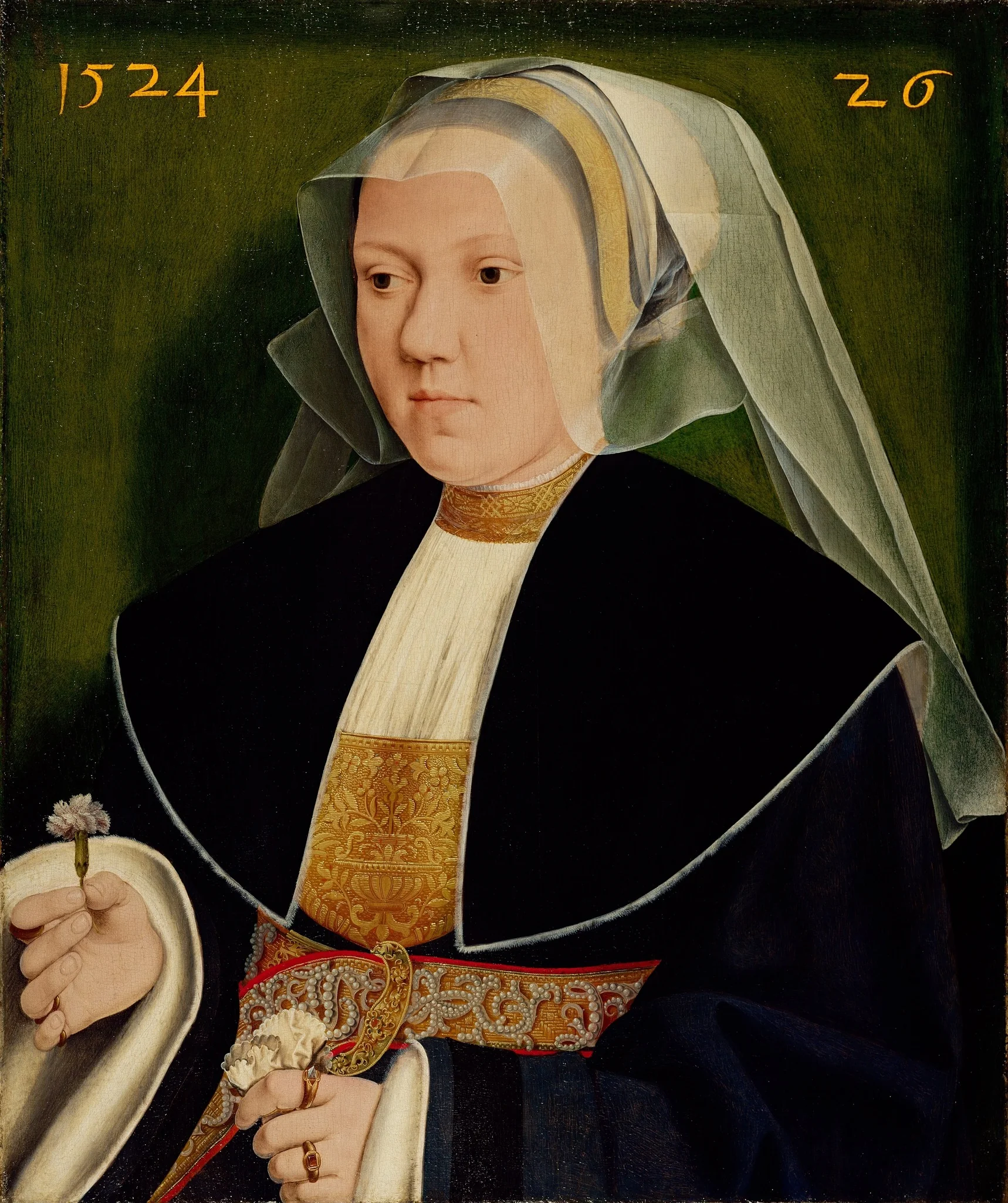 Portrait of Margaretha von Mochau, wife of Gerhard von Westerburg, detail