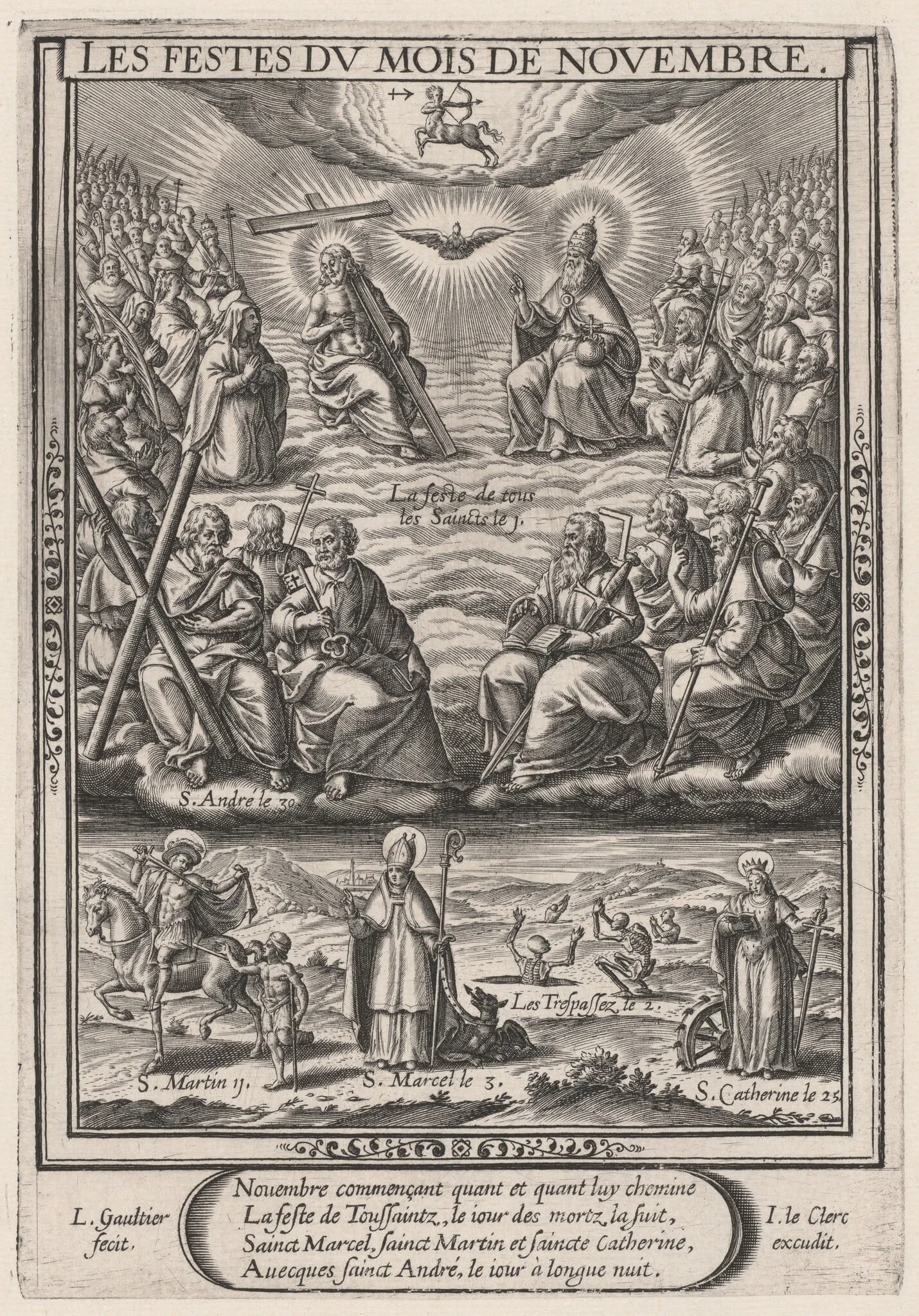 Les Festes du mois de November (November: All Saints), detail
