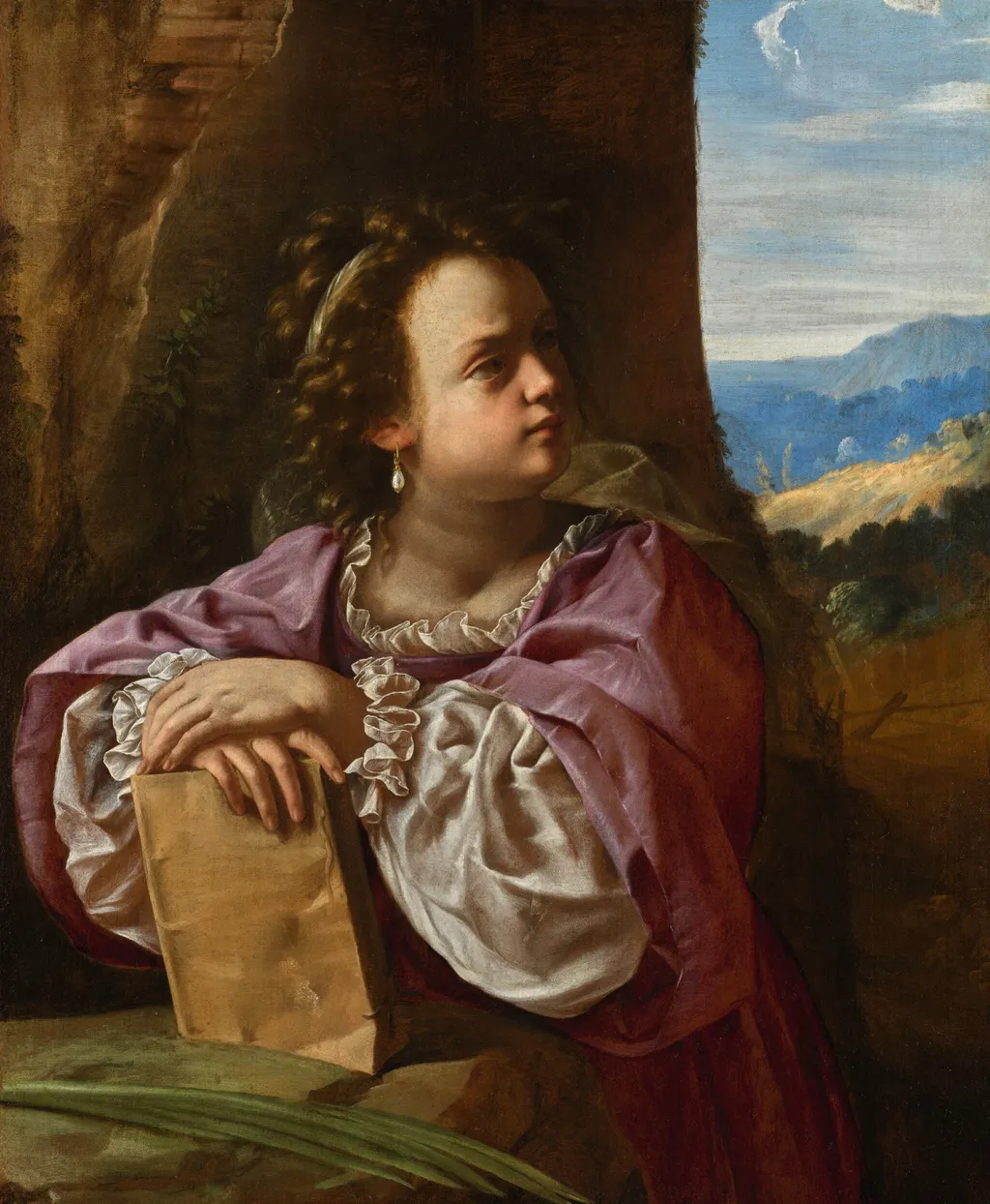 Saint Catherine of Alexandria, by Artemisia Gentileschi, oil, 1632