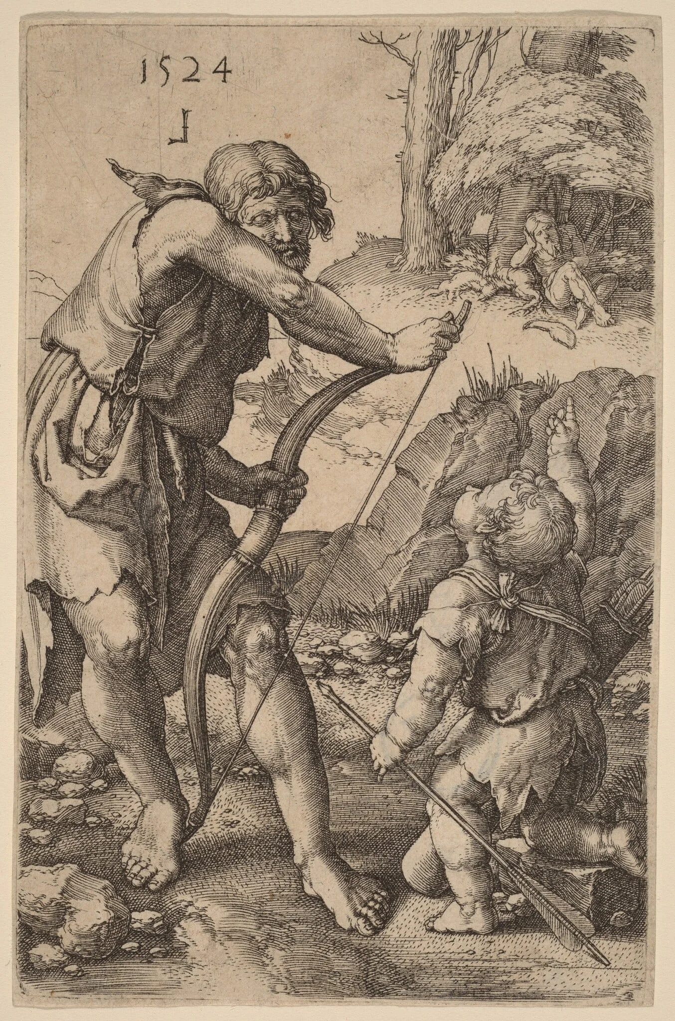 Lamech and Cain, detail
