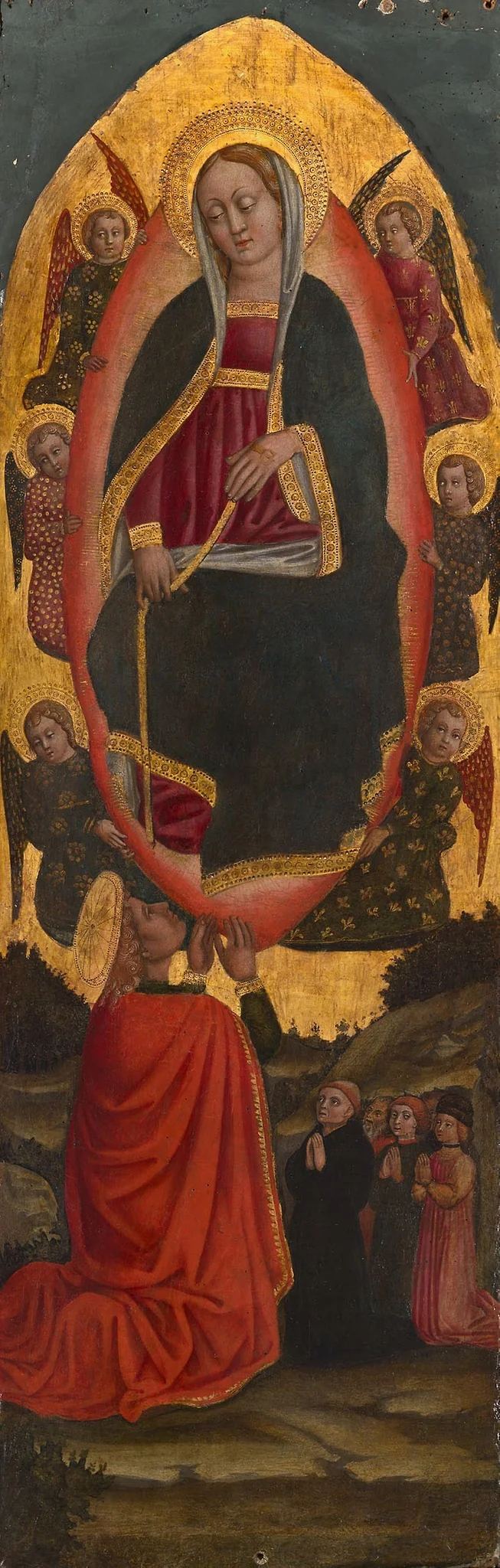 The Assumption of the Virgin with Saints from an Augustinian altarpiece, detail