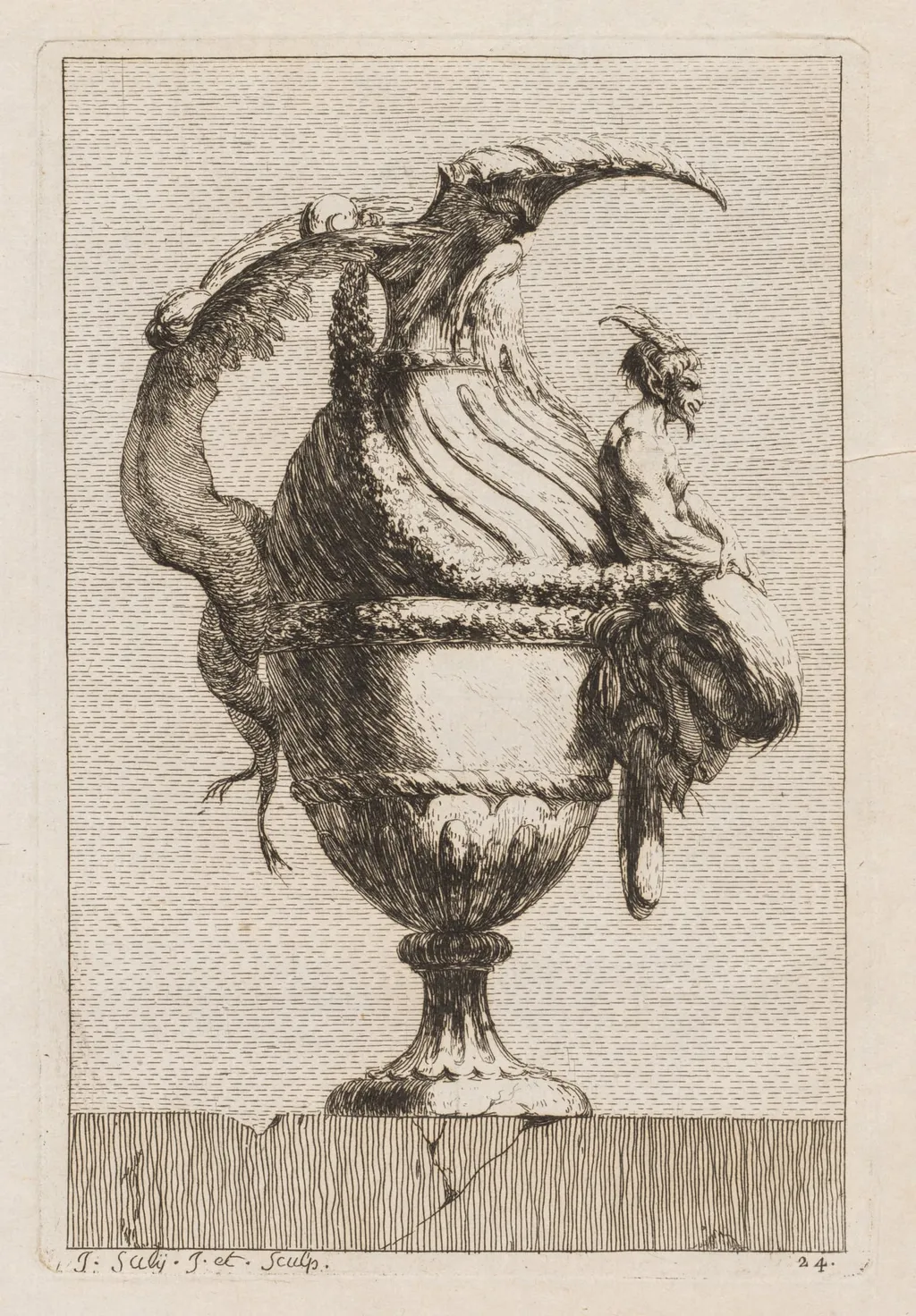 Suite of Vases:  Plate 24, by Jacques François Saly, 1746