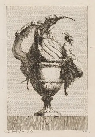 Suite of Vases:  Plate 24, by Jacques François Saly, 1746