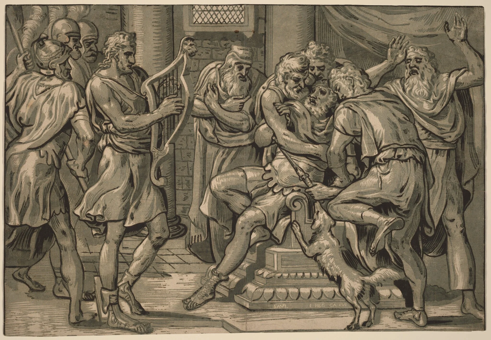 David Playing the Harp before Saul, detail