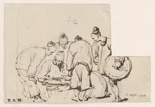 A group of six Chinese figures, by George Chinnery, 19