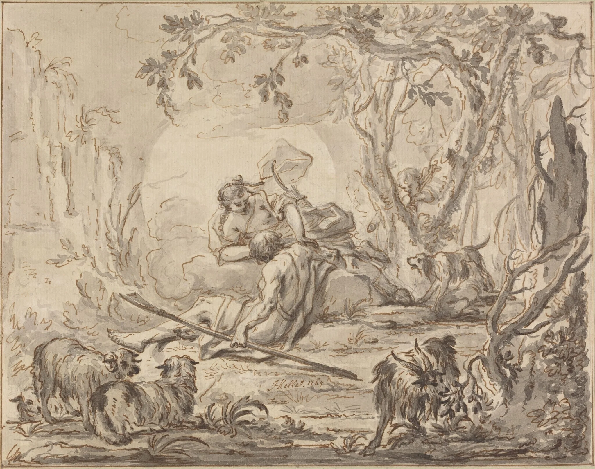 Diana and Endymion, detail